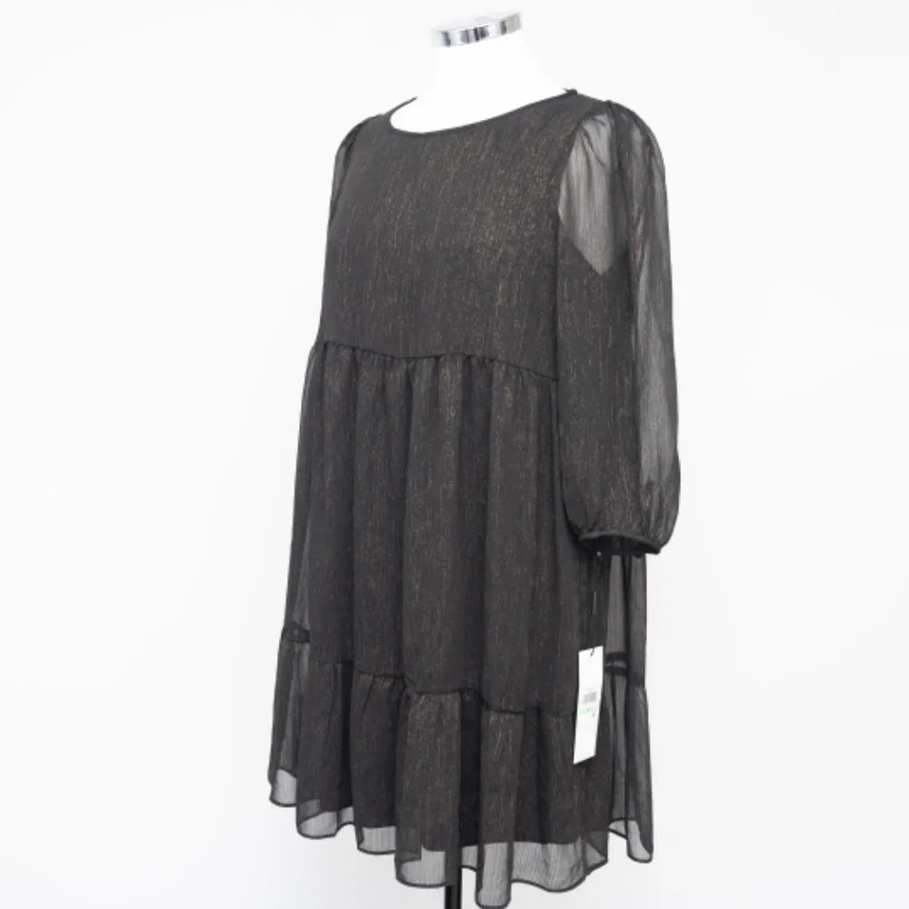 Calvin‎ Klein. Sheer Empire Waist Mini Dress.